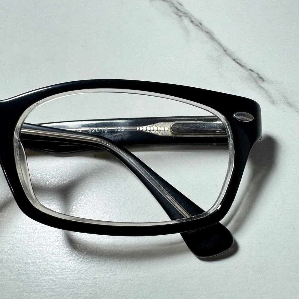Ray-Ban RB 5150 2034 Black Transparent Rectangular Eyeglass Frames 52-19-135